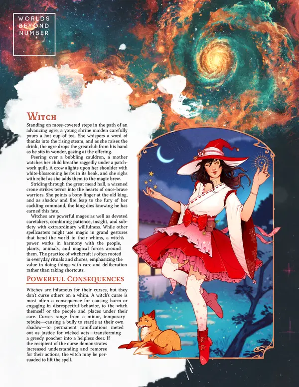 Worlds Beyond Number Witch Class Playtest