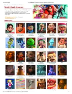 Wreck It Ralph Movie Characters