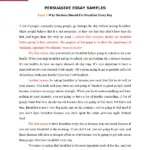 Writing Persuasive Essay