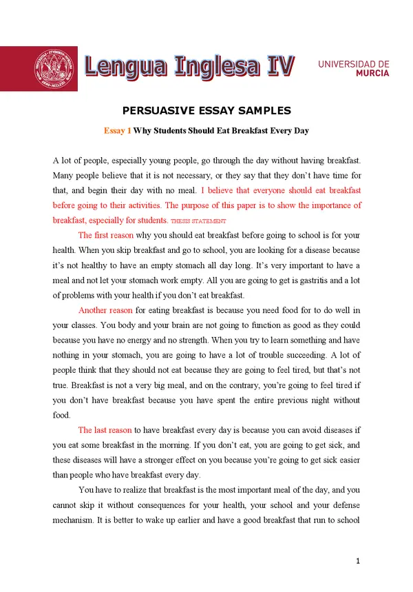 Writing Persuasive Essay