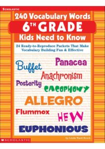 240 Vocabulary Words for Grade 6 Students