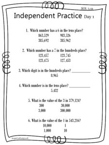 3.1 Independent Practice Answer Key