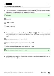 AP Calculus AB Unit 5 Progress Check MCQ Part B