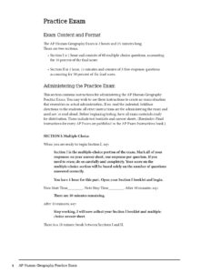 AP Human Geography 2020 Practice Exam and Notes MCQ