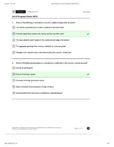 AP Macroeconomics Unit 6 Progress Check MCQ Answer Key