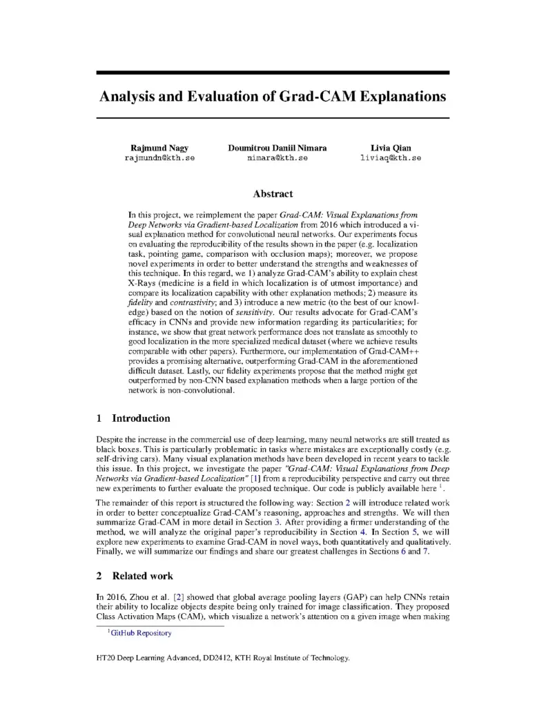 Analysis and Evaluation of Grad-CAM Explanations