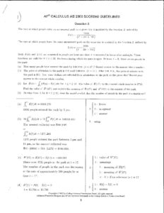 Antiderivative Free Response Questions Solutions