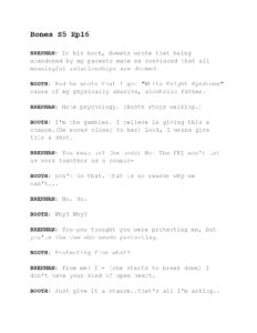 Bones Season 5 Episode 16 Character Dialogue Analysis