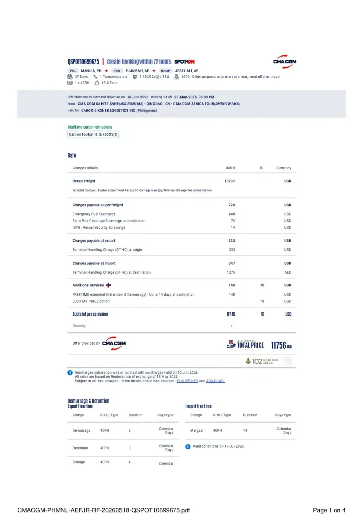 CMA CGM Shipping Rates and Charges 2026 (2)