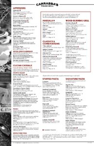 Carrabba’s Italian Grill Menu and Pricing Details