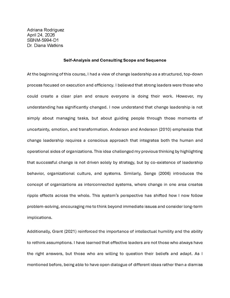 Change Leadership Theory by Adriana Rodriguez