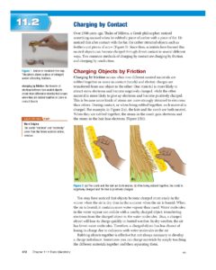 Charging by Contact in Static Electricity Concepts