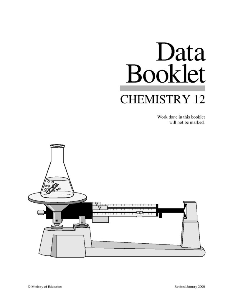 Chemistry 12 Data Booklet for High School Students