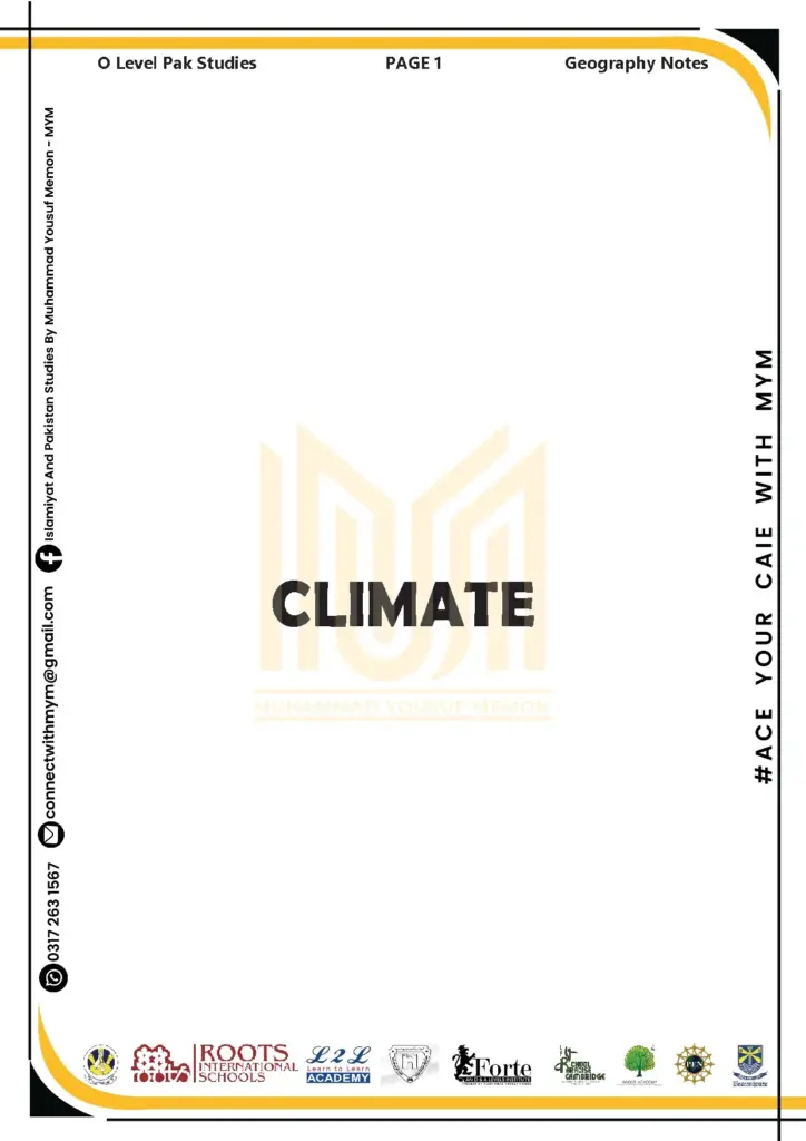 Climate Notes 2023-24 Edition by MYM