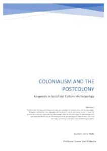 Colonialism and the Postcolony by Lena Melis