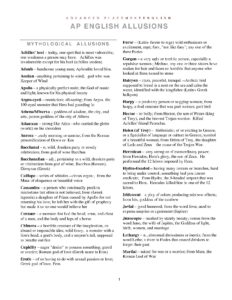 Common Literary Allusions and Their Meanings