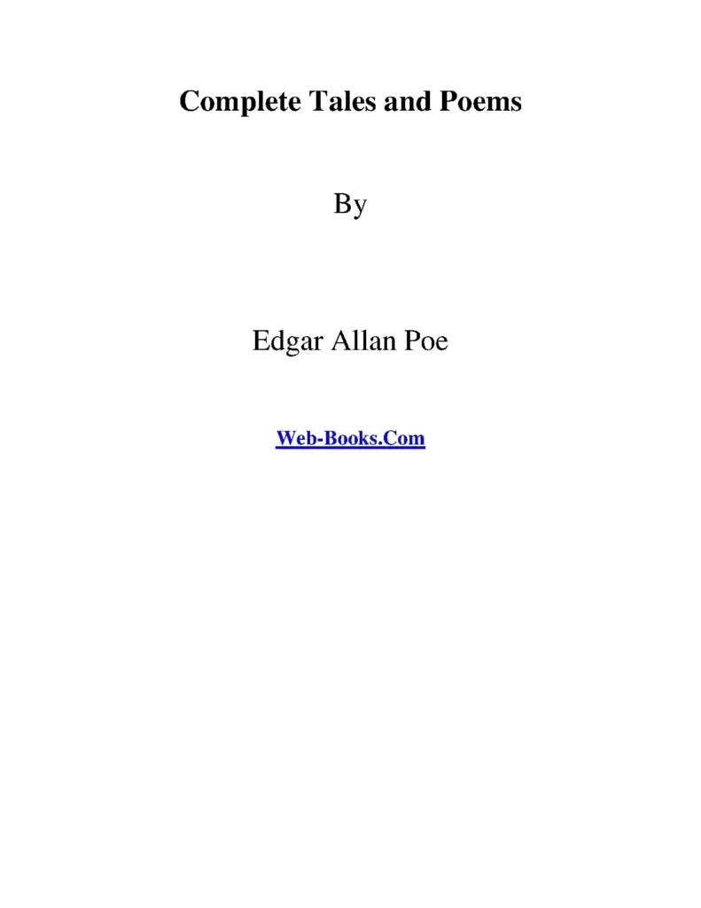 Complete Tales and Poems by Edgar Allan Poe