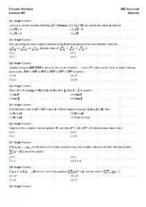 Complex Numbers Advanced Study Guide