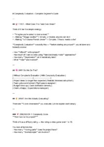 Complexity Evaluation Framework for Project Management