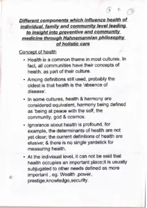 Components Influencing Health and Wellbeing