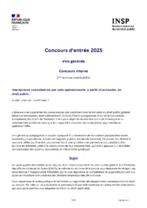 Concours d’entrée 2025 Droit Public Général