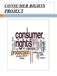 Consumer Rights Project for Class 10 Students