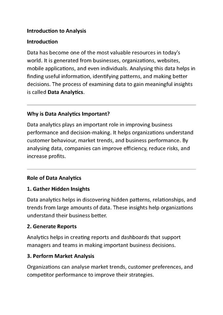 Data Analytics Overview and Techniques for Businesses