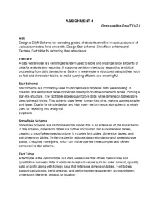 Data Warehouse Schema Design for Student Grades