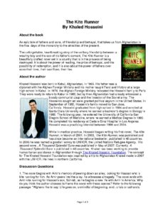 Discussion Questions for The Kite Runner by Khaled Hosseini