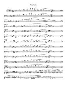 Flute Scales Sheet Music for Musicians