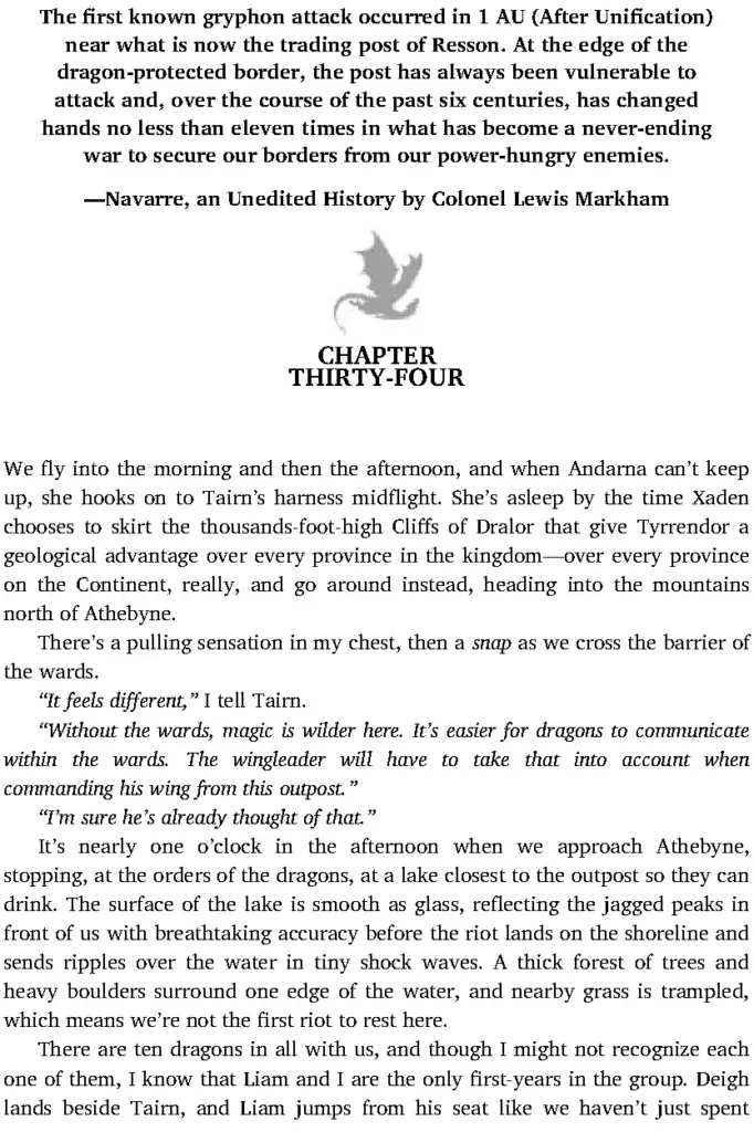Fourth Wing Chapter 34 by Rebecca Yarros