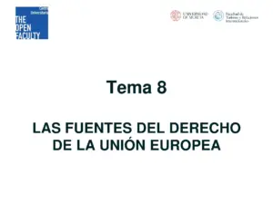 Fuentes del Derecho de la Unión Europea