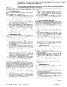 Functional Gait Assessment for Older Adults