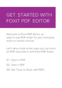 Getting Started with Foxit PDF Editor