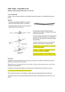 Glider Design Tips for Hand Launched Gliders