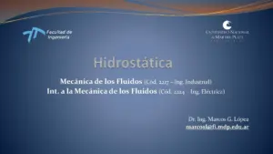 Hidrostática Dr. Ing. Marcos G. López