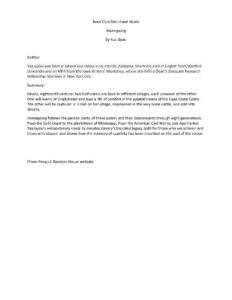 Homegoing by Yaa Gyasi Summary and Discussion Guide
