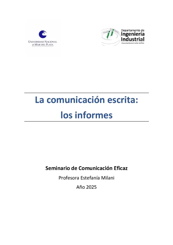 La Comunicación Escrita: Los Informes 2025