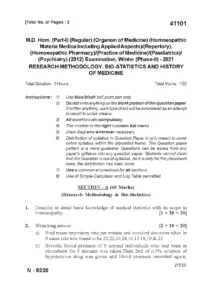 M.D. Hom. Regular Q. Paper Winter 2021