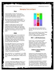 Managing Time and Space in Driver Education