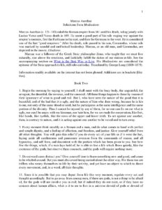 Marcus Aurelius Meditations Selections and Insights