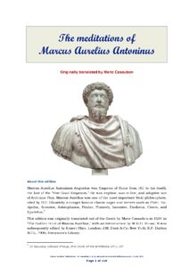 Meditations by Marcus Aurelius Antoninus