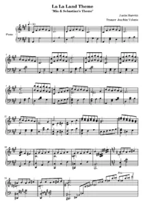Mia and Sebastian’s Theme Piano Sheet Music
