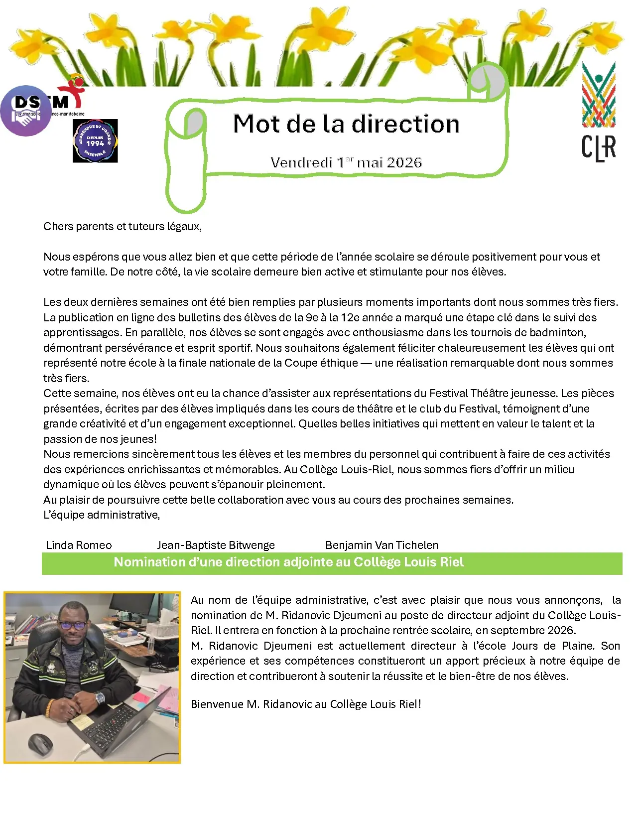 Mot De La Direction 1er Mai 2026 (2)