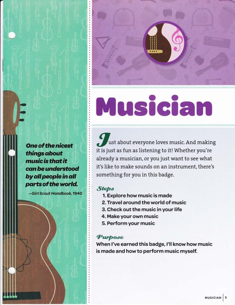 Musician Badge Activities for Girl Scouts