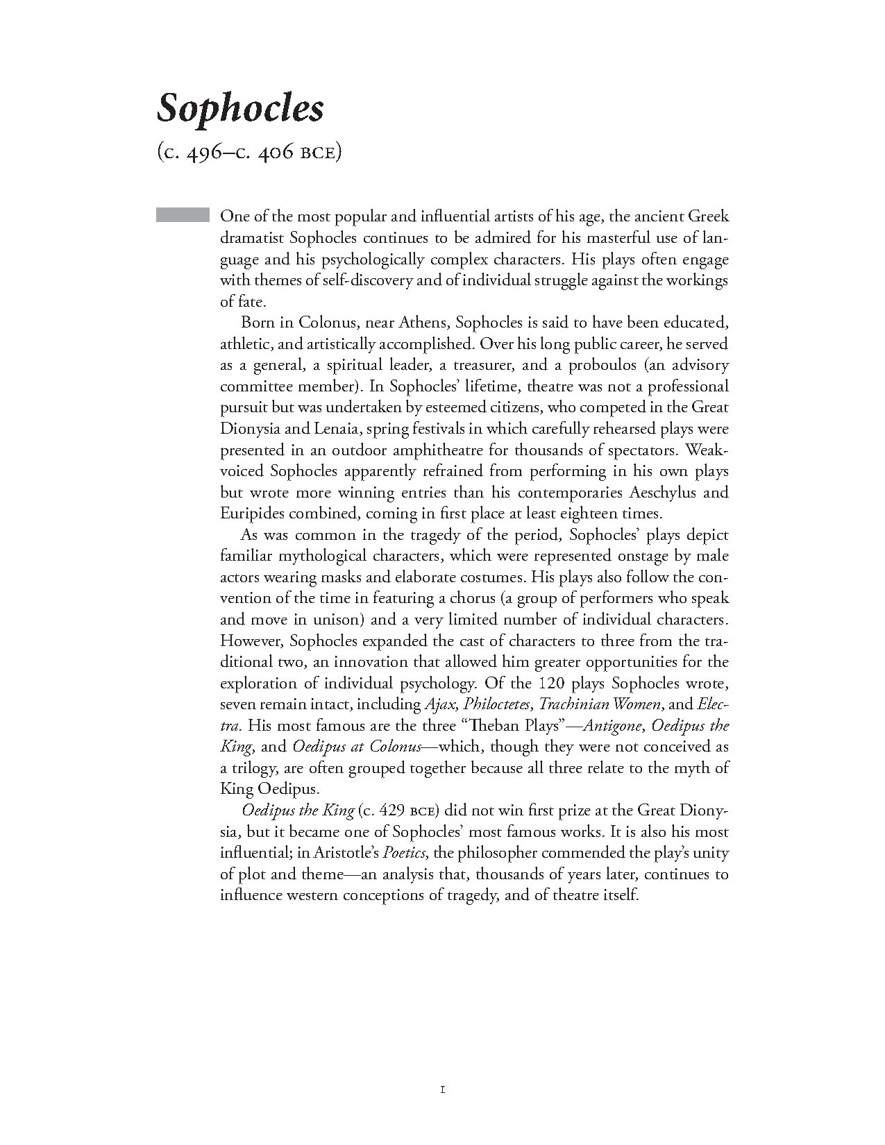 Oedipus by Sophocles: A Tragic Play Analysis