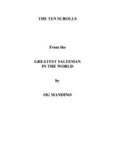 Og Mandino’s Scrolls: Principles of Success