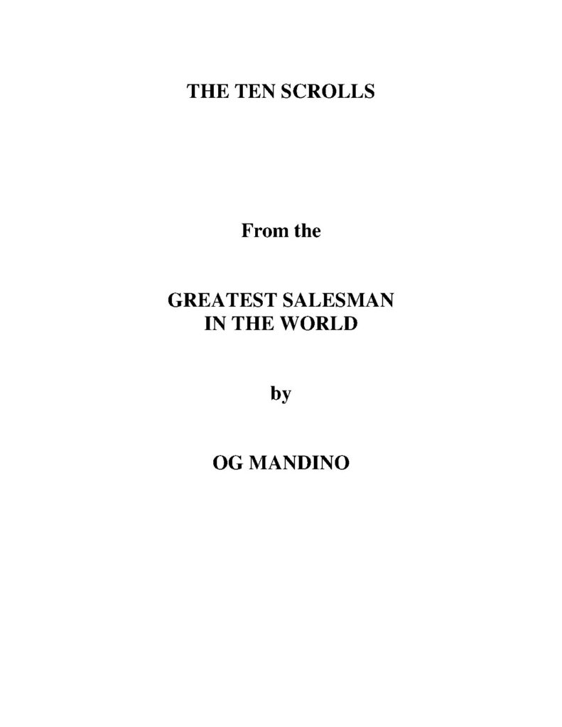 Og Mandino's Scrolls: Principles of Success
