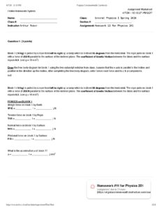 Physics Practice Problems for College Course