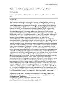 Phytoremediation: Past Promises and Future Practices